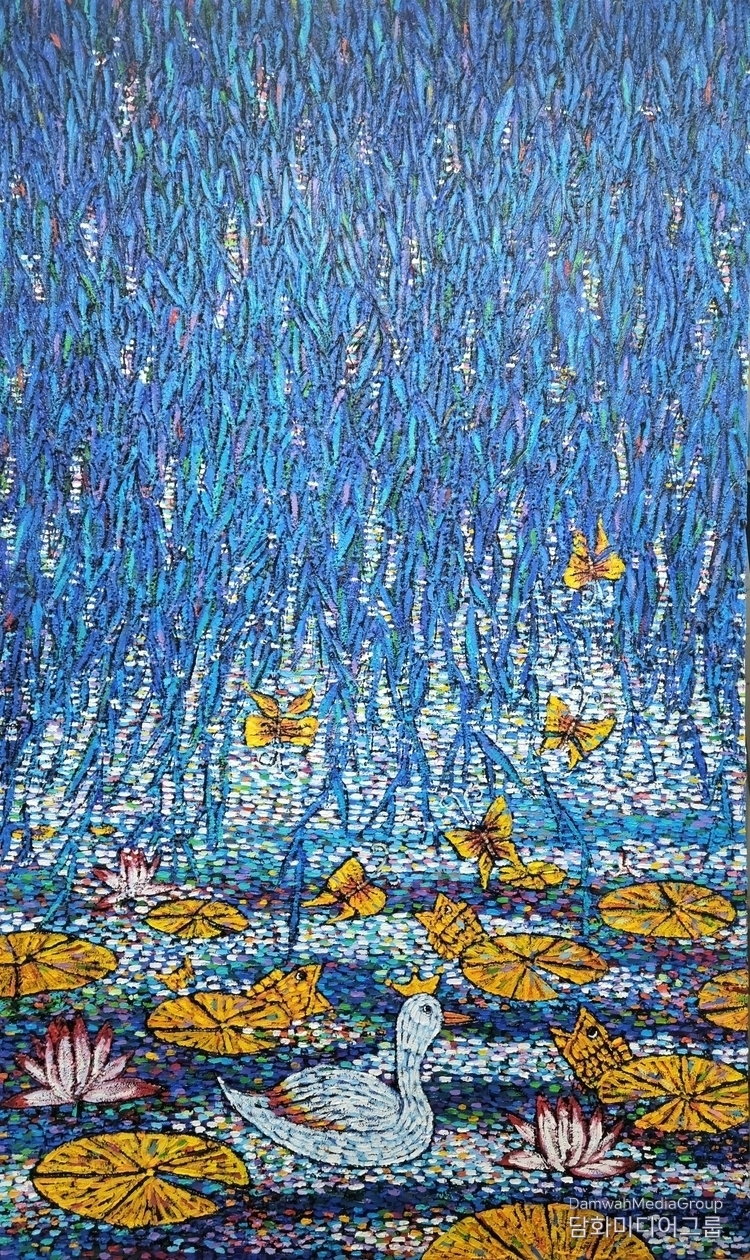 "The Story of Living - Hwayangyeonhwa" 97x162cm mixed materials 2022