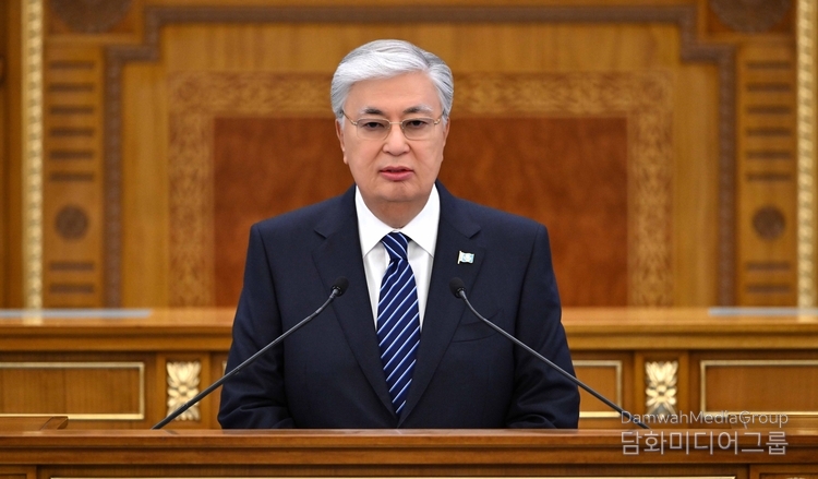 President Kassym-Jomart Tokayev of Kazakhstan is delivering his annual state-of-the-nation address.