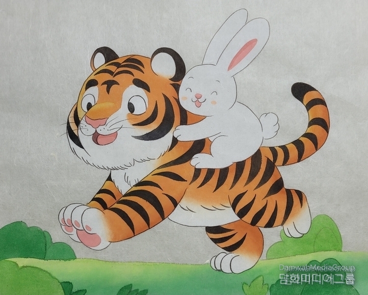 In the world of folk painting, tigers and rabbits are a classic pairing of humor and satire, but today's paintings take that relationship to the next level, expanding it to encompass the meaning of coexistence, mutual prosperity, and protection.