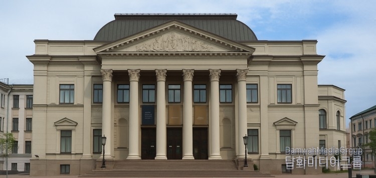 Exterior of the National Art Museum of the Republic of Belarus located in the heart of Minsk, the capital of Belarus. The National Art Museum has stood as a symbol of Belarusian art and a leading cultural institution since its founding in 1939. As the venue for the invited exhibition 「K-Minwha, The Beauty of Korea」, it became the stage opening a new chapter in cultural and artistic exchange between Korea and Belarus.